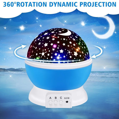 Star Master Rotating 360 Degree Moon Night Light Lamp Projector with Color ,Lamp for Kids Room Night Bulb