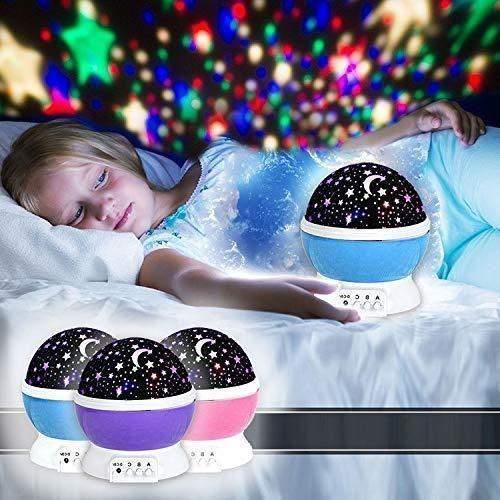 Star Master Rotating 360 Degree Moon Night Light Lamp Projector with Color ,Lamp for Kids Room Night Bulb